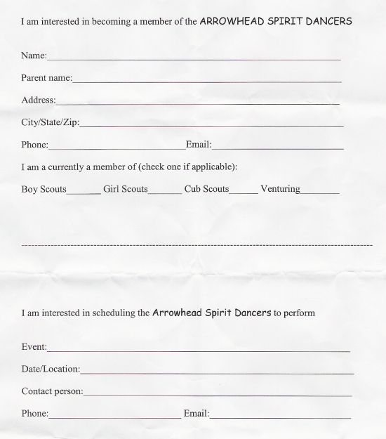 Arrowhead Spirit Dancer Application